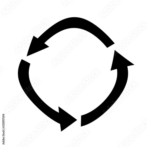 Arrows circle symbol icon.