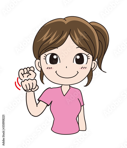 国際手話・はい（女性）