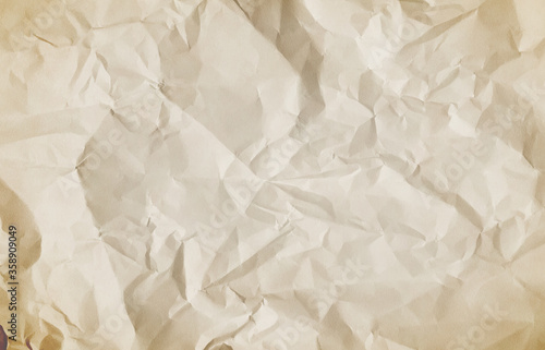 crumpled paper texture background with realistic old look. wrinkled or creased blank surface material