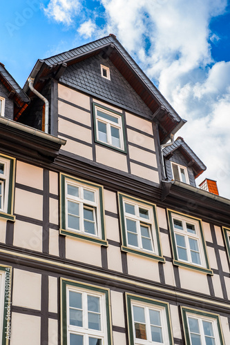 It s Typical colorful architecture in Wernigerode  a town in the district of Harz  Saxony-Anhalt  Germany