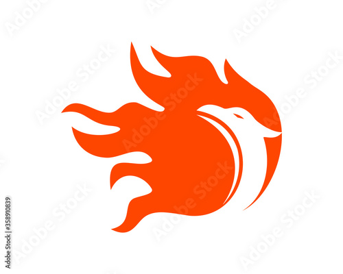 Spread wing of phoenix