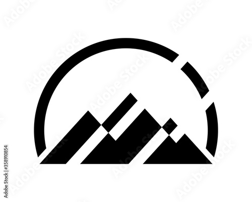 Abstract mountain silhouette