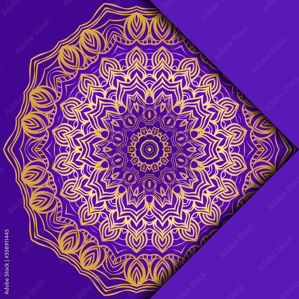 Card Template With Mandala Pattern. For Business Card, Meditation Class. Illustration. Vector Card Template With Mandala Pattern. For Business Card, Meditation Class. Illustration. Vector