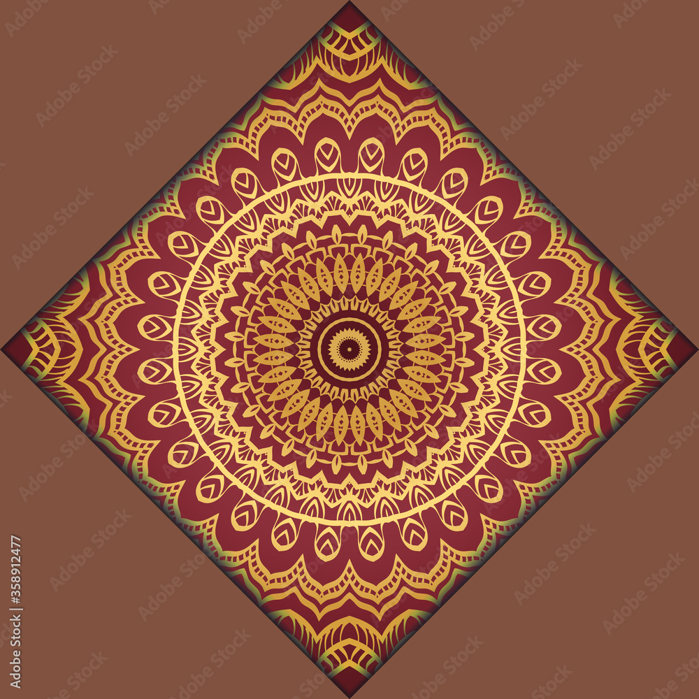 Template Greeting Card, Invitation With Space For Text. Mandala Design. Vector Illustration. Template Greeting Card, Invitation With Space For Text. Mandala Design. Vector Illustration.