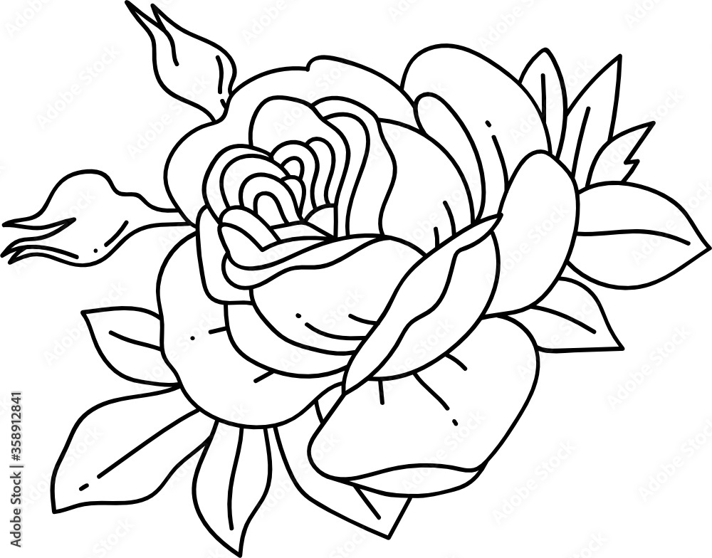 modern minimalist line art rose flower modern minimalist line art rose flower