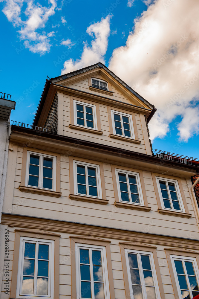 Obraz premium It's Old town of Gorlar, Lower Saxony, Germany. Old town of Goslar is a UNESCO World Heritage