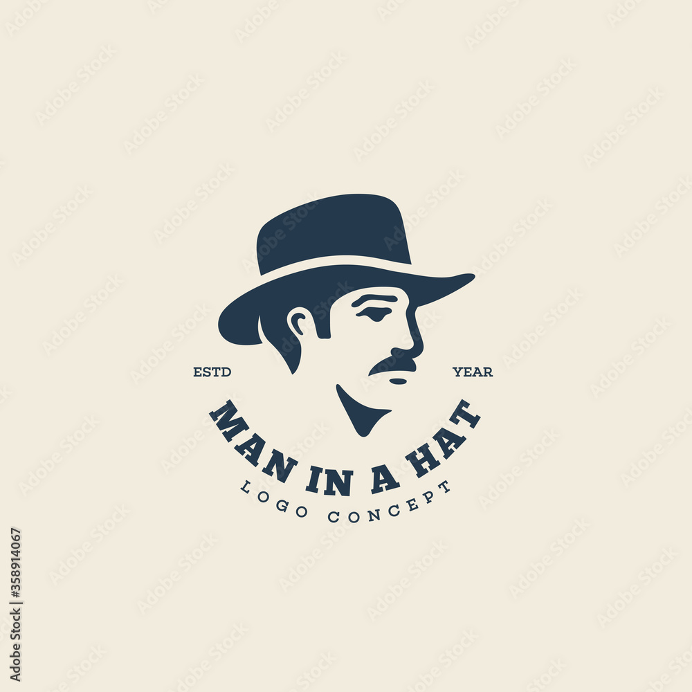 Man in hat logo