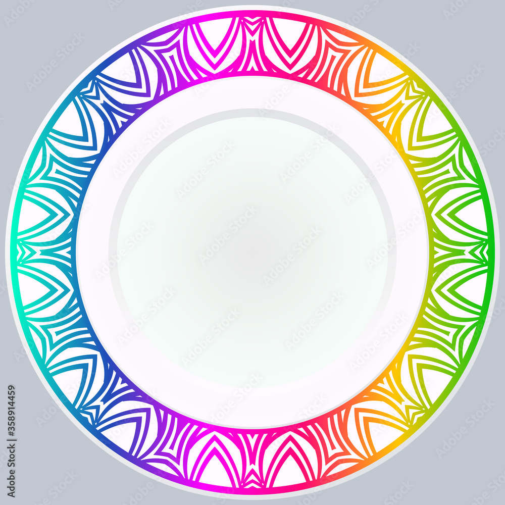 Handdrawn Pattern With Round Floral Ornament. Vector Illustration. Handdrawn Pattern With Round Floral Ornament. Vector Illustration.