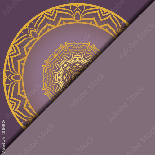 Vector Mandala Pattern. Template for Flyer or Invitation Card Design.