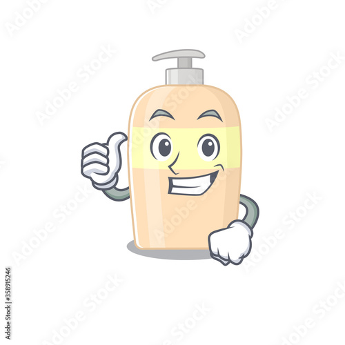 Toner cartoon character design showing OK finger