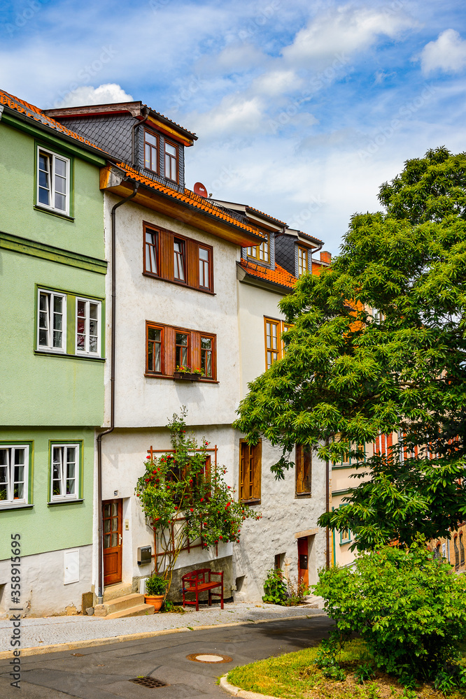 It's Beautiful colorful architecture of Eisenach, Thuringia, Germany