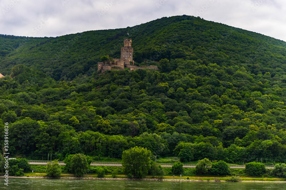Fototapeta premium It's Castle on the coast of the river Rhine in Germany
