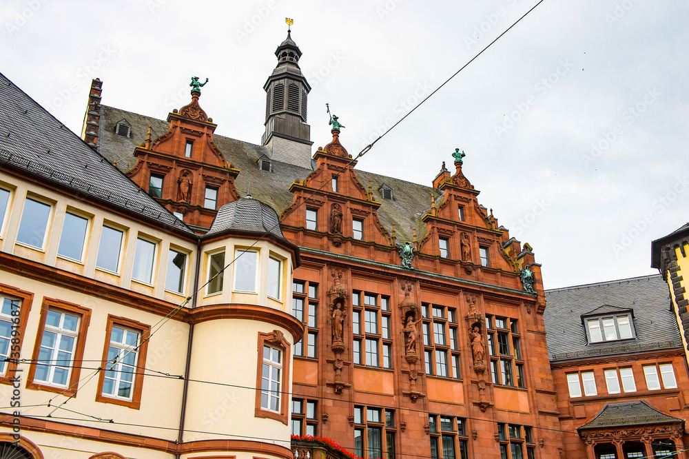 It's Architecture of the Old town in Frankfurt am Main, Germany. Frankfurt is the largest city in the German state of Hesse