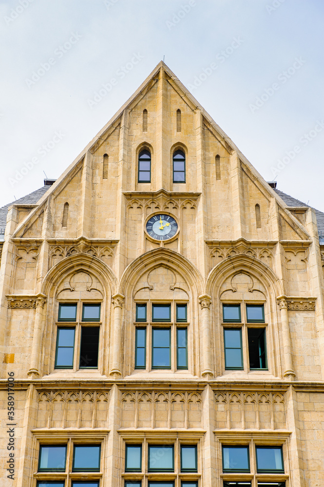 Obraz premium It's Architecture of the city of Erfurt, Germany. Erfurt is the Capital of Thuringia and the city was first mentioned in 742