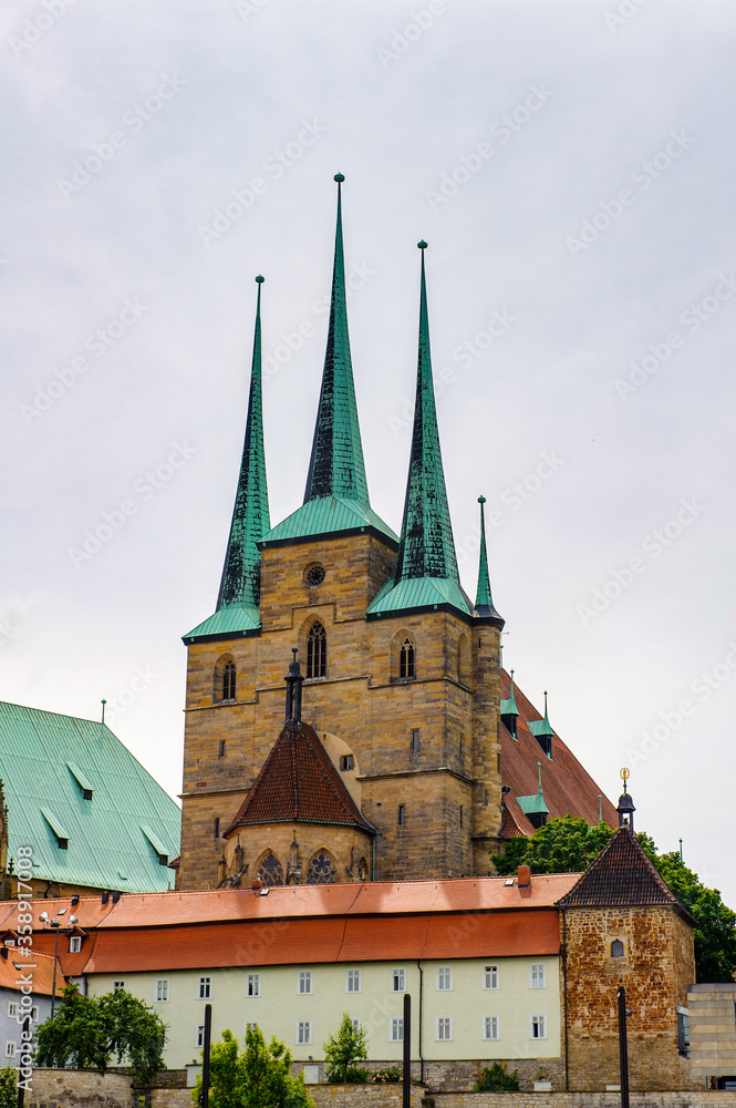 It's St. Severus Church, Erfurt, Germany. Erfurt is the Capital of Thuringia and the city was first nentioned in 742