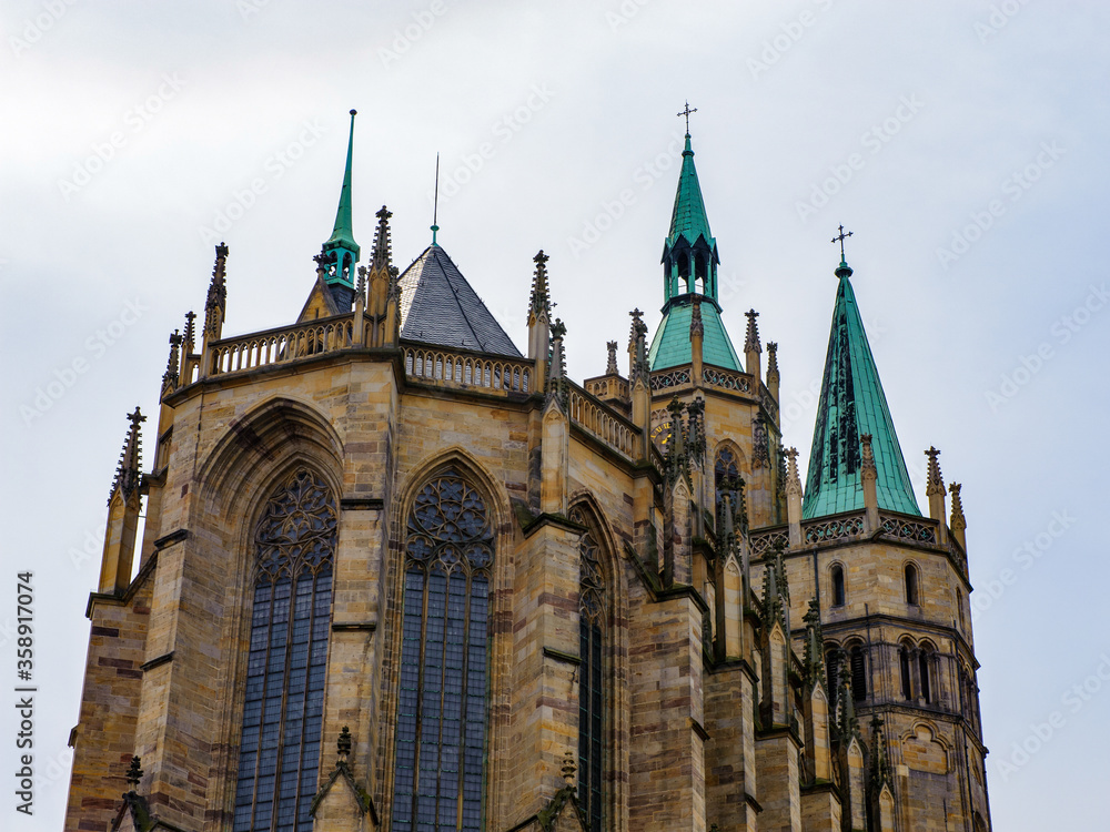 It's Erfurt Cathedral and Collegiate Church of St Mary, Erfurt, Germany. Martin Luther was ordained in the cathedral in 1507