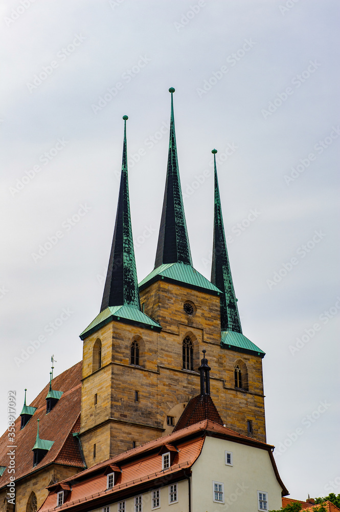 It's St. Severus Church, Erfurt, Germany. Erfurt is the Capital of Thuringia and the city was first nentioned in 742