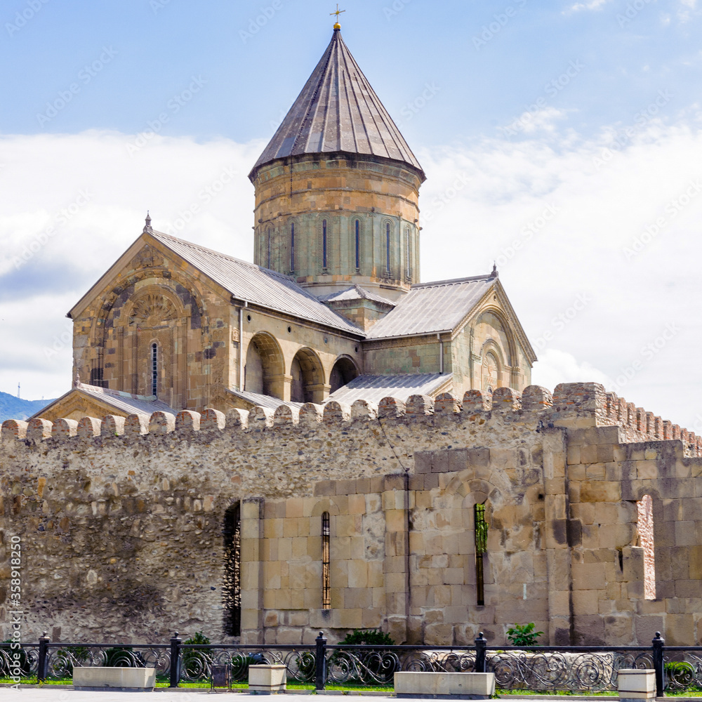 It's Svetitskhoveli Cathedral (Living Pillar Cathedral), a Georgian Orthodox cathedral located in the historical town of Mtskheta, Georgia. UNESCO World Heritage