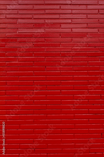 Red brick wall and grout finish. Texture for backgrounds.