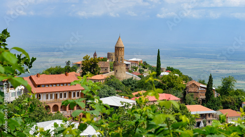 Obraz na płótnie It's Panoramic view of Sighnaghi, wine capital of Kakheti region in Georgia, w salonie