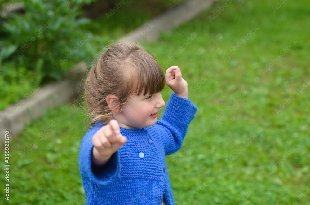 Emotional caucasian child in nature outdoor lifestyle Emotional caucasian child in nature outdoor lifestyle