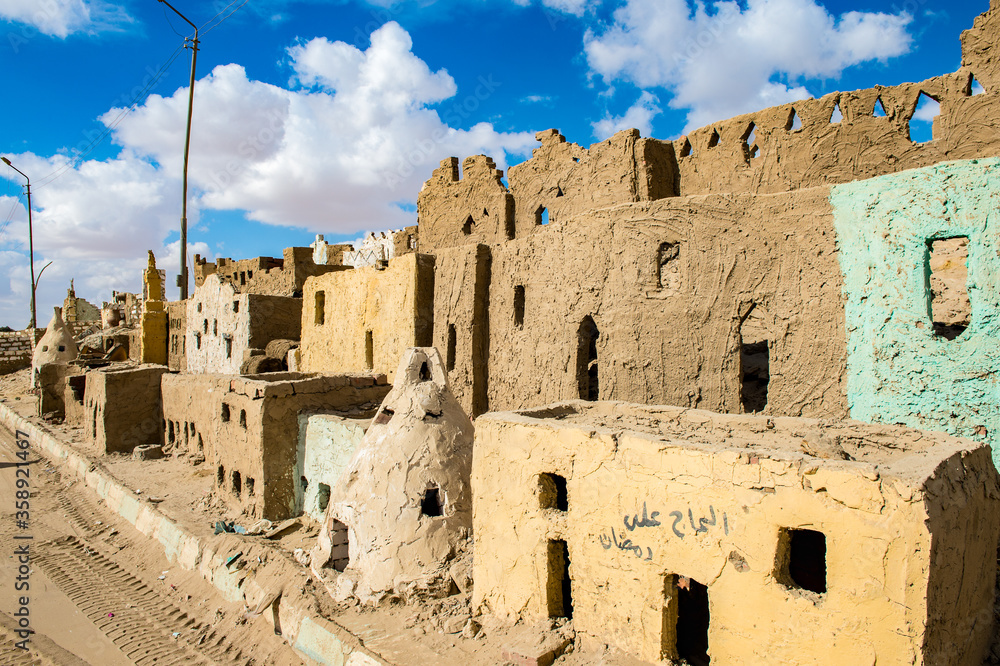 It's Clay model of the town of Bawiti in Bahariya Oasis in Egypt