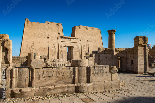 It's Ptolemaic Temple of Horus, Edfu (Idfu, Edfou, Behdet), Egypt. photo