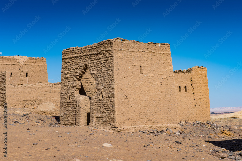 It's Tomb of the Al-Bagawat (El-Bagawat), an ancient Christian cemetery, one of the oldest in the world, Kharga Oasis, Egypt