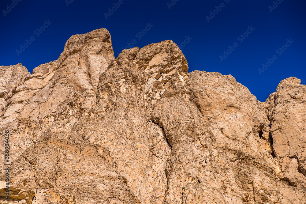 It's Part of the Queen Hatshepsut's temple (Dayr el-Bahari or Dayr el-Bahri), part of the Theban Necropolis.