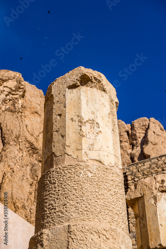 It's Part of the Mortuary temple of Hatshepsut (Dayr el-Bahari or Dayr el-Bahri), Western Bank of the Nile photo