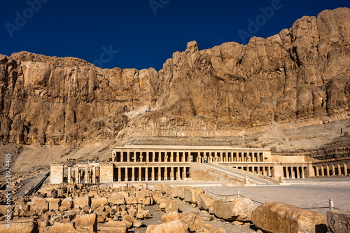It's Part of the Mortuary temple of Hatshepsut (Dayr el-Bahari or Dayr el-Bahri), Western Bank of the Nile