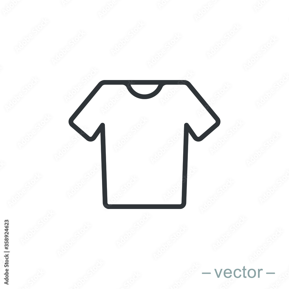 T-shirt icon vector. Linear style sign for mobile concept and web design. T-shirt symbol illustration T-shirt icon vector. Linear style sign for mobile concept and web design. T-shirt symbol illustration