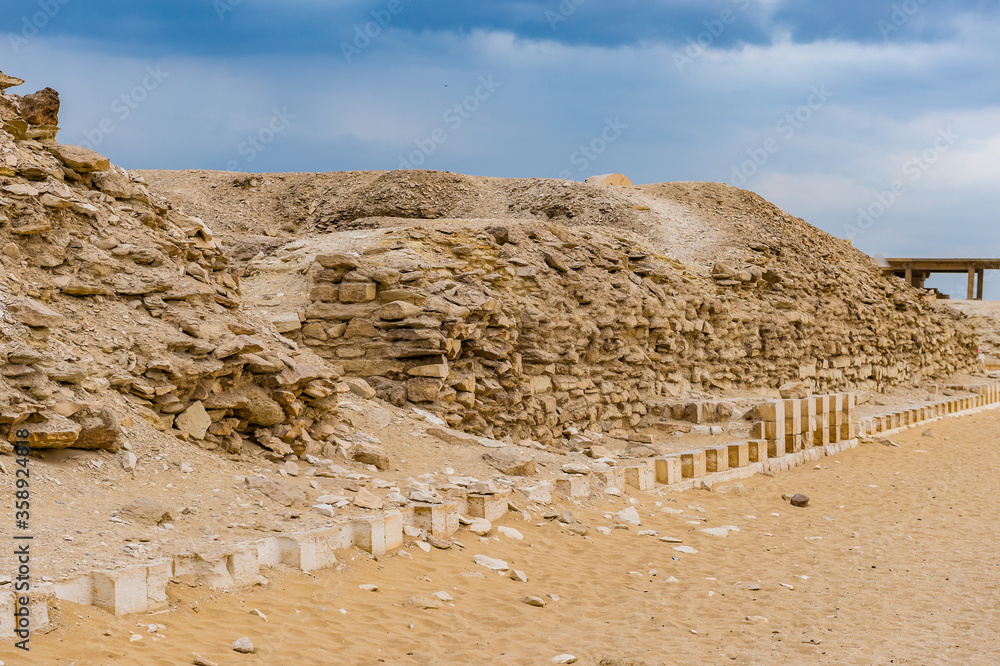 It's Ruins of Saqqara, an archeological remain in the Saqqara necropolis, Egypt. UNESCO World Heritage
