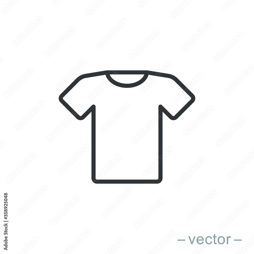 T-shirt icon vector. Linear style sign for mobile concept and web design. T-shirt symbol illustration T-shirt icon vector. Linear style sign for mobile concept and web design. T-shirt symbol illustration