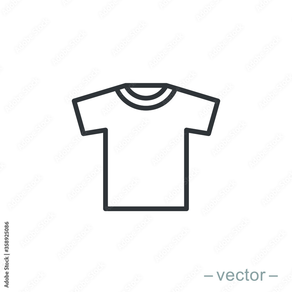 T-shirt icon vector. Linear style sign for mobile concept and web design. T-shirt symbol illustration T-shirt icon vector. Linear style sign for mobile concept and web design. T-shirt symbol illustration