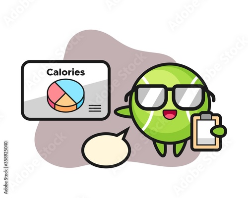 Tennis cartoon as a dietitian