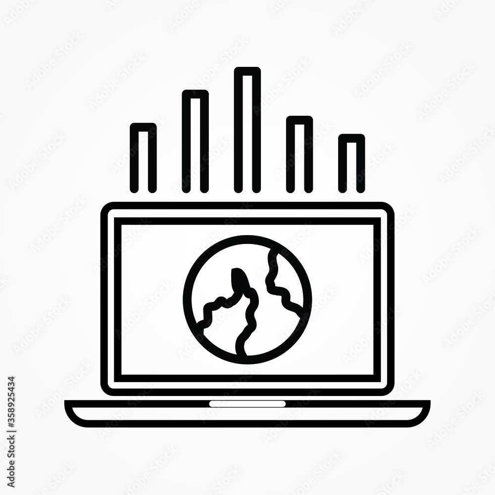global analytics international icon vector illustration global analytics international icon vector illustration
