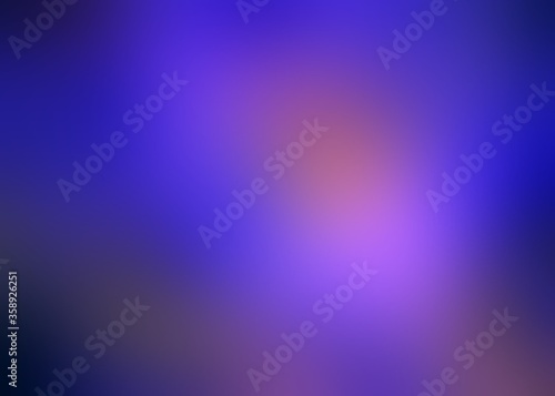 Blue purple yellow strokes blurred formless pattern. Dark vivid empty background.