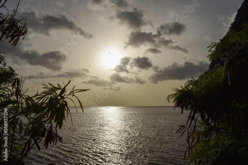 sunset over the sea