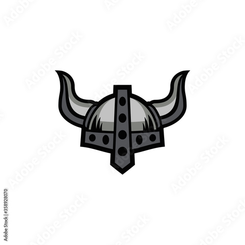helmet vikings logo designs vector