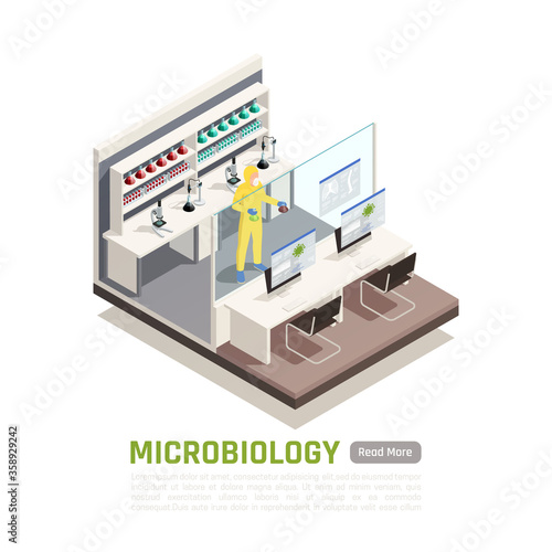 Isometric Microbiology Illustration