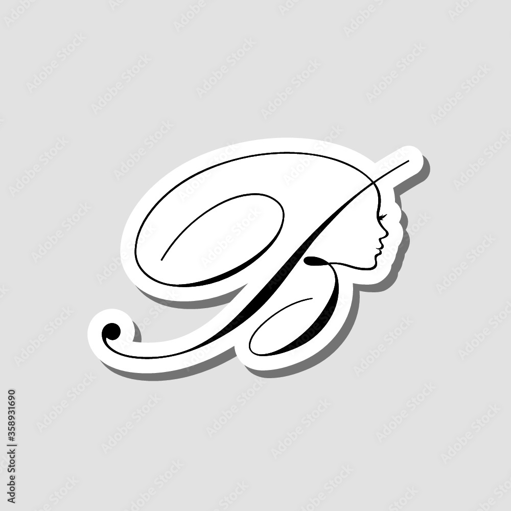 Letter B Design Logo isolated on gray background