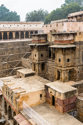 It's Chand Baori, a stepwell in the village of Abhaneri near Jaipur, state of Rajasthan. Chand Baori was built by King Chanda of the Nikumbha Dynasty photo