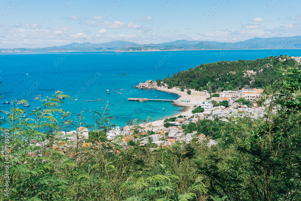 A landscape of Cu Lao Xanh island, Quy Nhon city, Binh Dinh province, Vietnam