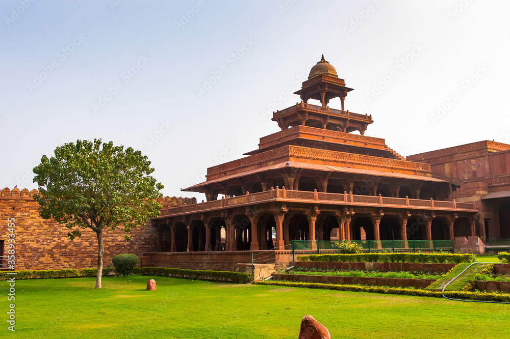 It's Panch Mahal at the Fatehpur Sikri, a city in the Agra District of Uttar Pradesh, India. UNESCO World Heritage site. It's Panch Mahal at the Fatehpur Sikri, a city in the Agra District of Uttar Pradesh, India. UNESCO World Heritage site.