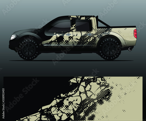 truck decal graphic wrap vector, abstract background
