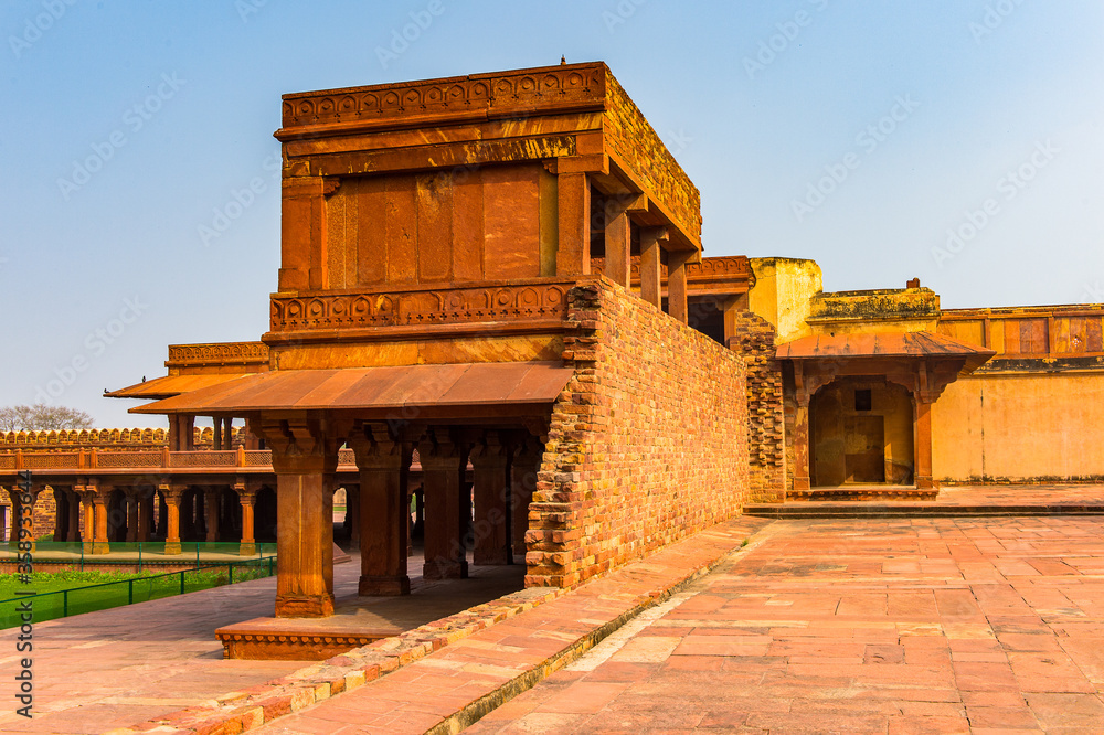It's Fatehpur Sikri, a city in the Agra District of Uttar Pradesh, India. UNESCO World Heritage site.