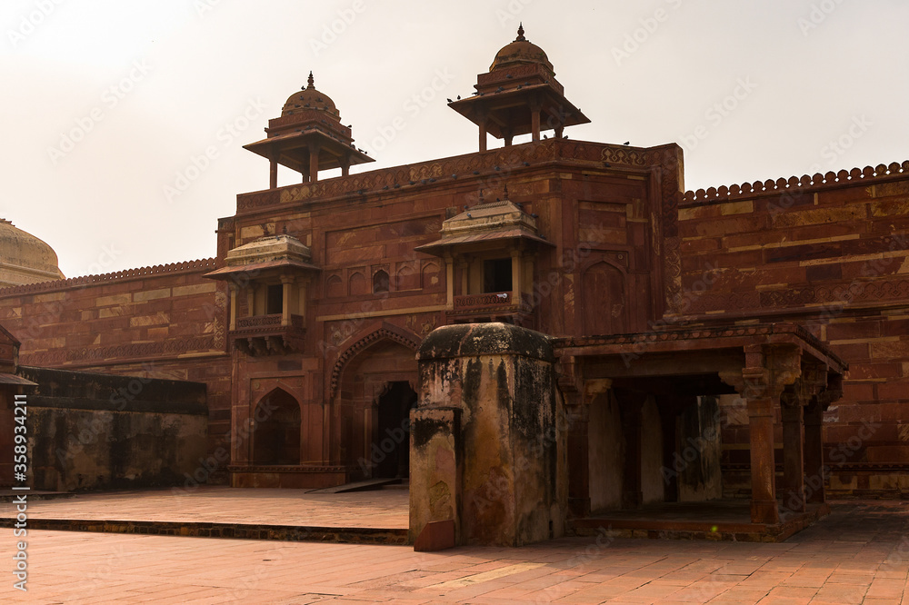 Fototapeta premium It's Architecture of the Fatehpur Sikri, a city in the Agra District of Uttar Pradesh, India. UNESCO World Heritage site.