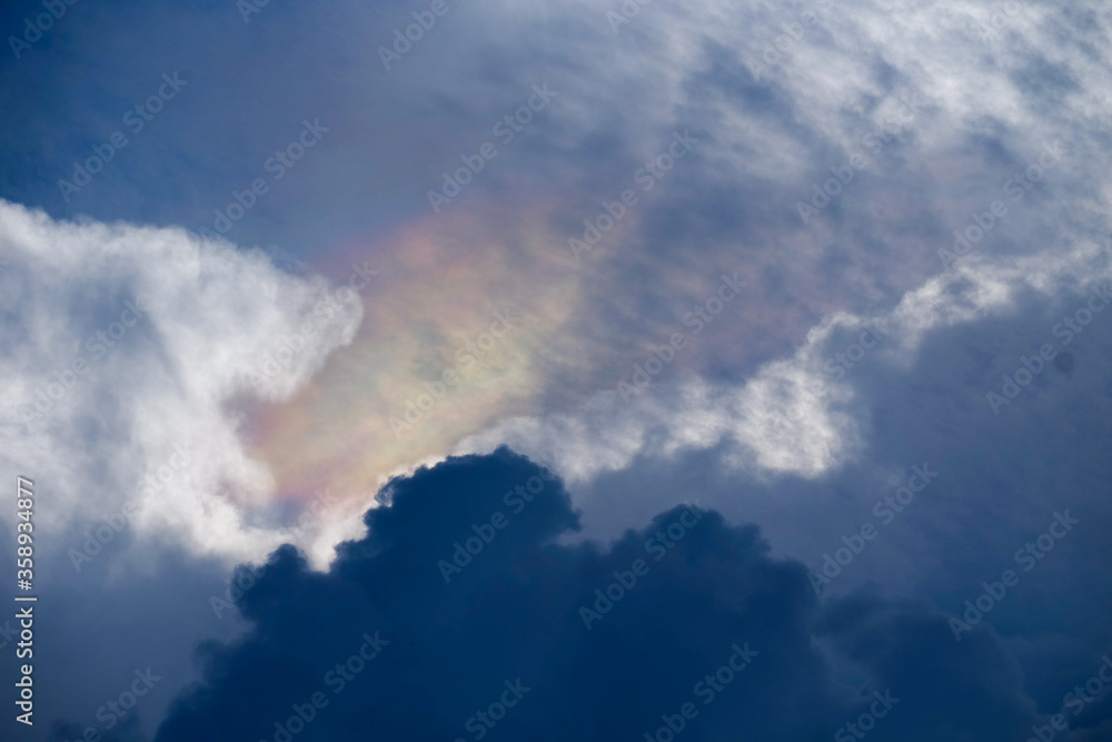 soft focus nimbus cloud and blue sky in the shiny day