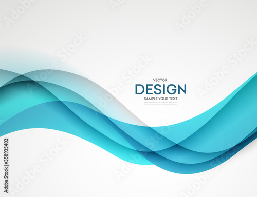 Abstract blue colorful vector background, color flow liquid wave for design brochure, website, flyer.